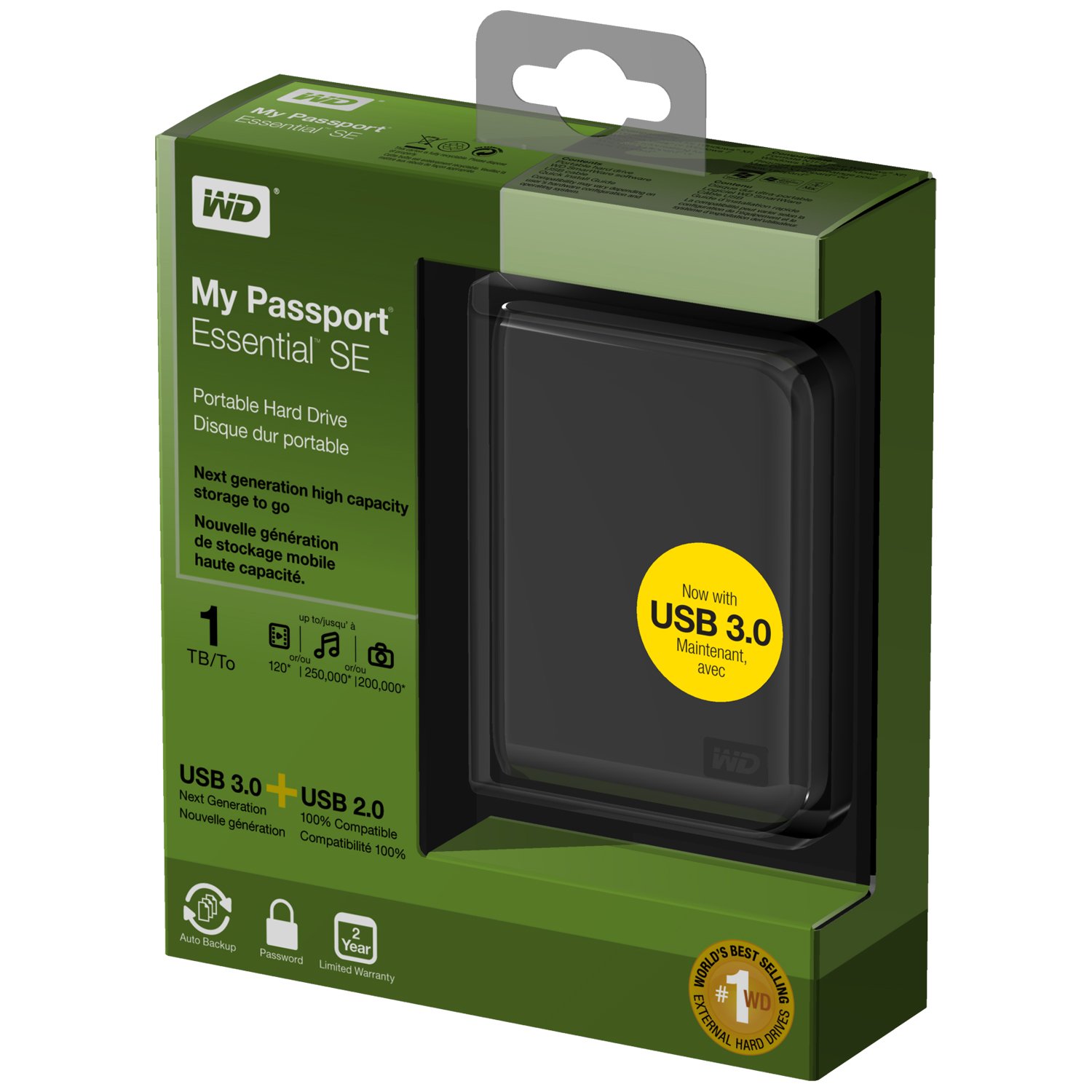 WD 1 TERA BYTE My Passport Essential Portable External Hard Drive Black