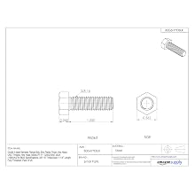 Grade 5 Steel Serrated Flange Bolt, Zinc Plated Finish, Hex Head, UNC Threads, Hex Head, Meets IFI-111 (2002)/SAE J429 (1999)/ASTM B633 Specifications, 3/8"-16 Thread Size, 1-1/4" Length, Fully Threaded, Pack Of 25