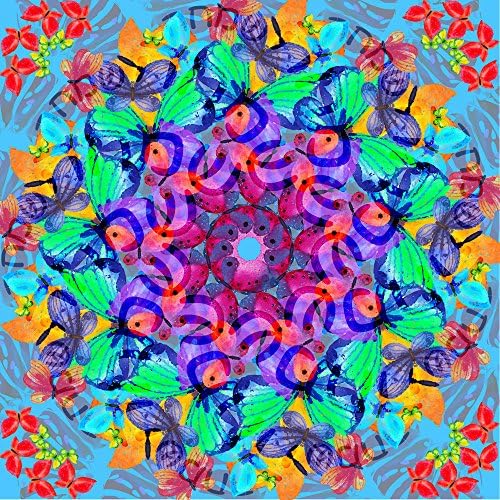 Chi Mandalas Canvas Wall Art (20" x 20"inch, Happiness)