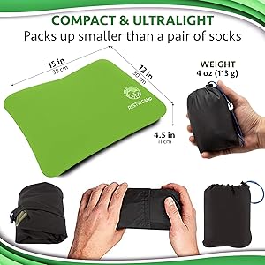 Inflatable Camping Travel Pillow Ultralight Best Compact