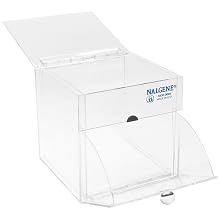 Nalgene 5830-0002 Acrylic Lab Organizer Dispensing Bin, Front Opening, 152mm Length x 152mm Height x 152mm Depth