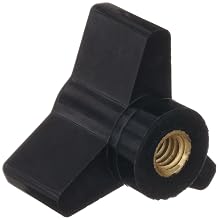 Davies Thermoset Three Arm Knob, Flute Rim, Threaded Hole, #10-32 Thread Size X 3/8" Thread Length, 1-1/8" Diameter (Pack of 10)