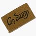 Come In/Go Away Ambigram Coir Doormat