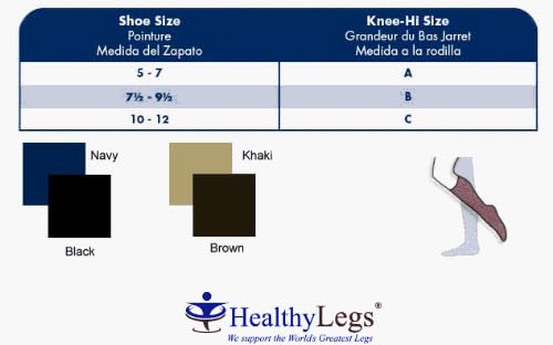 146C Sigvaris Casual Cotton Support Socks for Women 15-20mmHg Size B Black