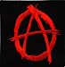 Anarchy - Red A on Black Square - Embroidered Iron On or Sew On Patch