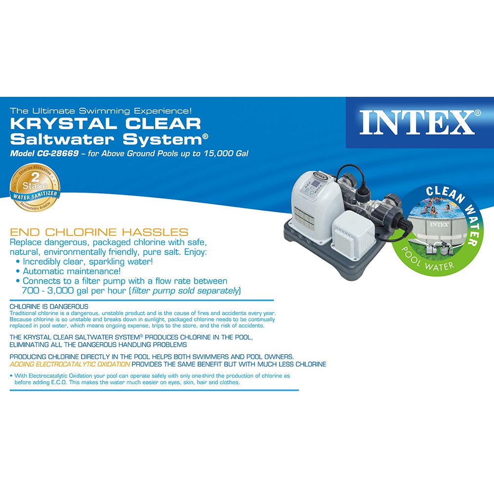 Intex Krystal Clear Saltwater System with E.C.O. (Electrocatalytic