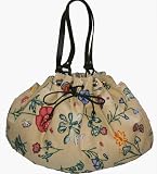 Bewitched Accessories Large Drawstring Canvas Bag With Bead Design