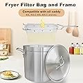 Bullro Fryer Filter Bag & Frame Suitable for 70 lb Polishing Oil 