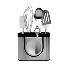 simplehuman Utensil Holder, Brushed Stainless Steel