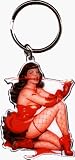 Betty Page Fetish Devil Woman Keychain