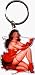 Betty Page Fetish Devil Woman Keychain Image