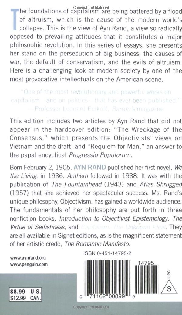 Capitalism: The Unknown Ideal: Ayn Rand, Nathaniel Branden, Alan ...