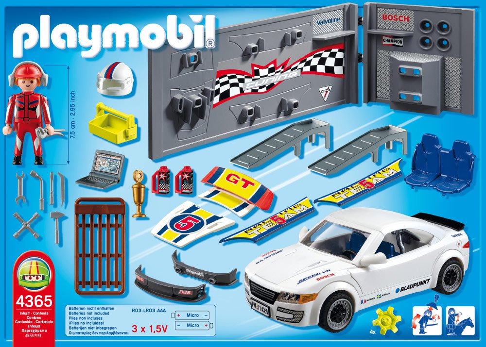 Amazon.com: Playmobil Tuning Workshop And Car With Lights: Toys ...