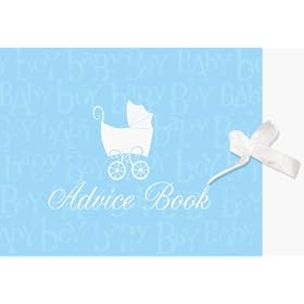 Creative Converting Baby Love Blue Advice Book - 6 Count
