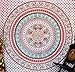 Kaleidoscopic Indian Ethnic Elephant White Orange Peacock Hippie Hippy Blue Mandala Cotton Tapestry Wall Hangings Throw 86x94