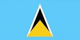 Saint Lucia Flag 10 cm Round Acrylic Coaster-Pack of 4