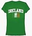Ireland National Futbol Soccer Team Aged Juniors Size Fiited Girly Vintage Kelly Gree...