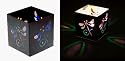 Square Dragonfly Black Tealight Candle Holder - 3" x 3" (Candleholder / Dragonflies)