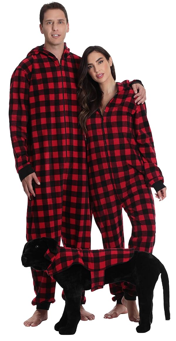 buffalo plaid baby pajamas