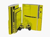 PlayStation 3 Skin (PS3) - NEW - YELLOW CHROME MIRROR system skins faceplate decal mod