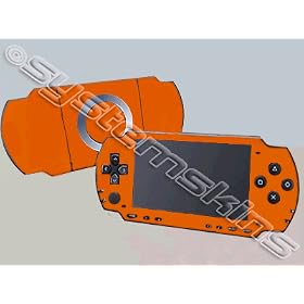 Playstation Portable 2000 (PSP-Slim) Skin - NEW - ORANGE system skins faceplate decal mod