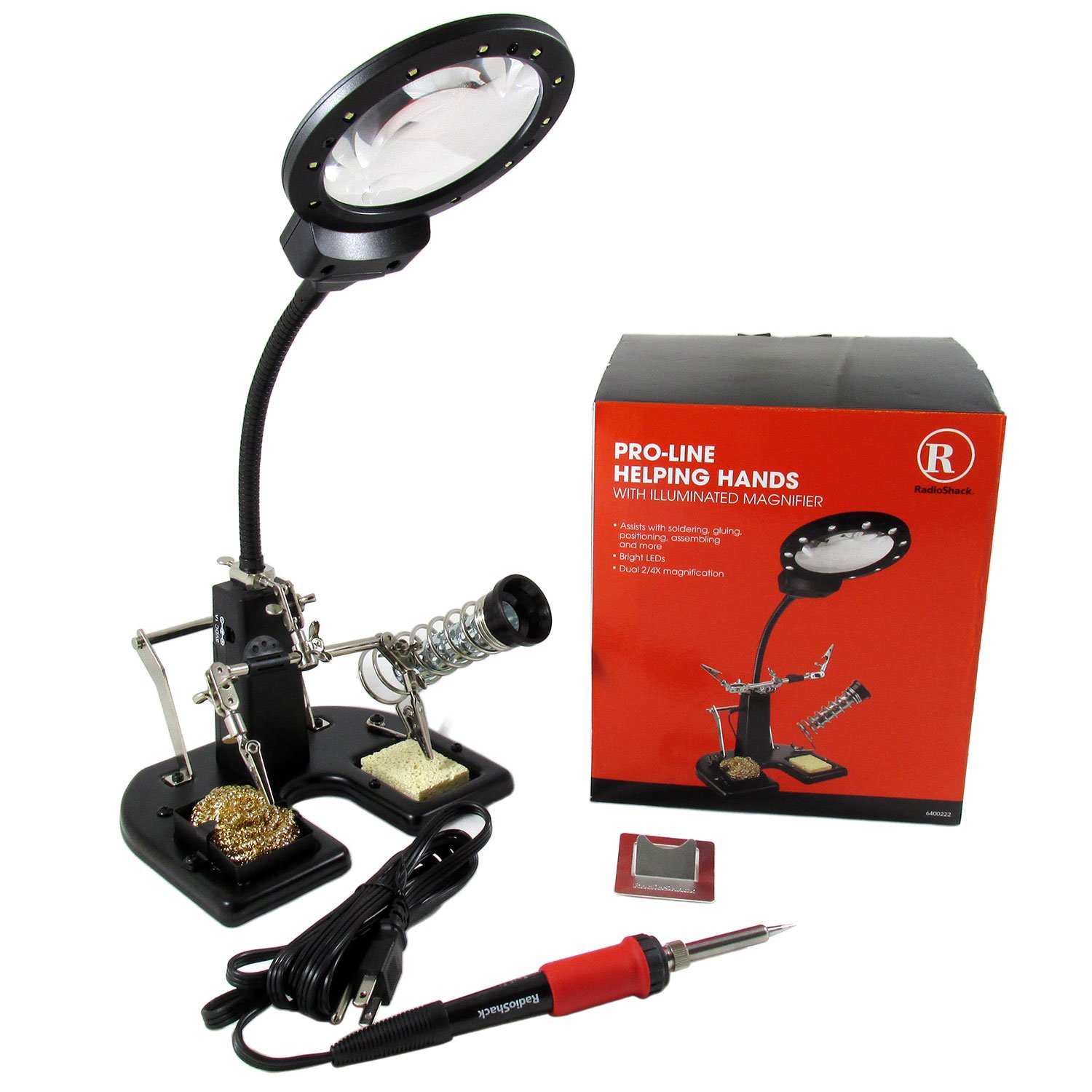 Pro Line Helping Hands Soldering Station with Illuminated Magnifier 15