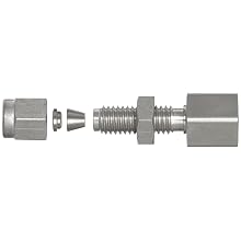Parker A-Lok 316 Stainless Steel Compression Tube Fitting, Bulkhead Adapter, Tube OD x NPT Female