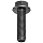 Grade 8 Steel Flange Bolt, Phosphate & Oil Finish, Hex Head, UNC Threads, Hex Head, Meets IFI-111 (2002)/SAE J429 (1999)/ASTM B633 Specifications, 5/16"-18 Thread Size, 1" Length, Partially Threaded, Pack Of 25