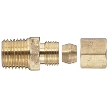 Anderson Metals Brass Tube Fitting, Connector, Compression x NPT Male