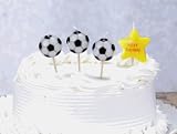 Biedermann & Sons Set of 4 Sports Theme Birthday Candles, 12 Packages, Soccer
