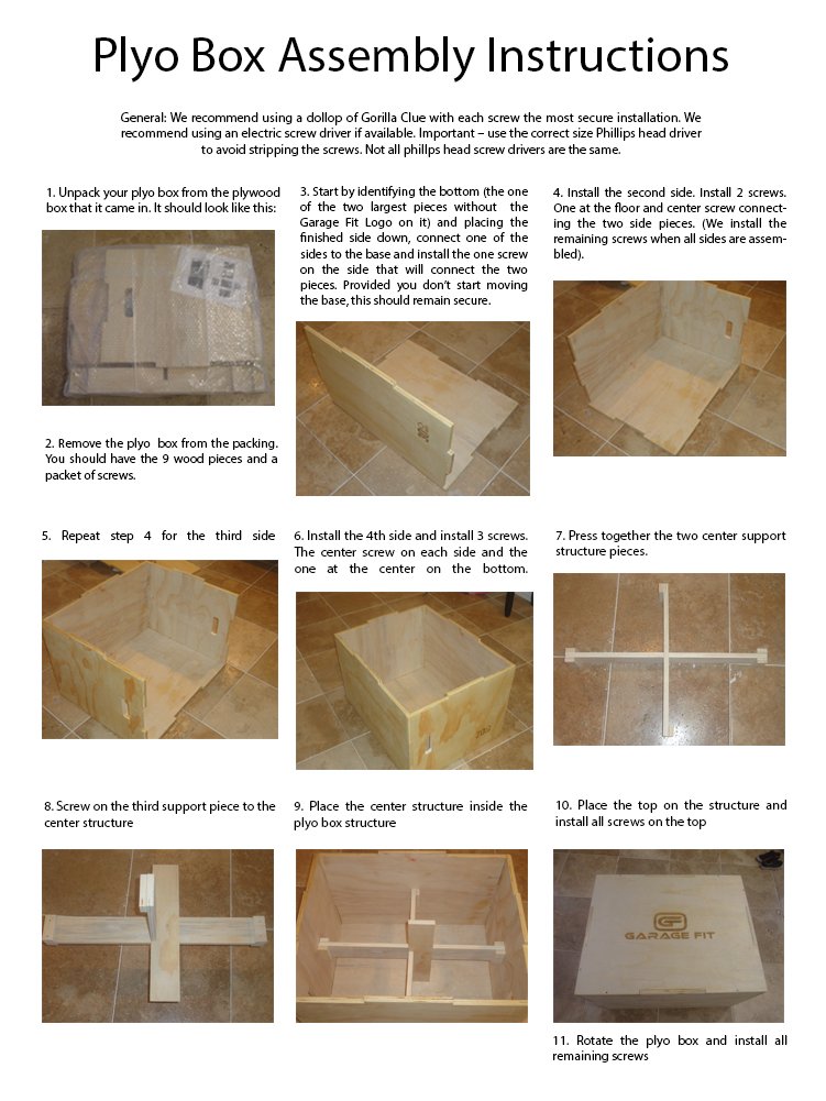 Amazon.com : 3 in 1 Wood Plyo Box - 20/24/30 inch Plyometrics Box ...