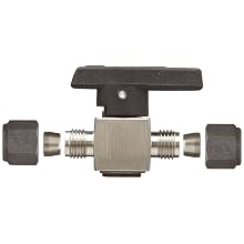 Parker 2Z-PR4-VT-SS Stainless Steel 316 Plug Valve, 1/8" CPI Compression Fitting