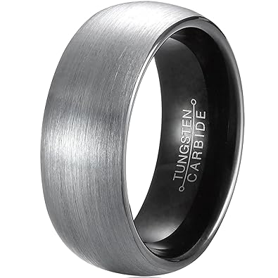 Mens tungsten carbide wedding ring