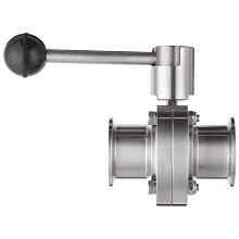 Dixon B5101E150CC-A Stainless Steel 316L Butterfly Valve with Pull Handle and EPDM Seal, 1-1/2" Tube OD