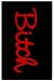 Bitch (cursive logo) Lucite Keychain Image