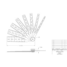 Starrett 269A Taper Gage, .100-.500" Range, 2-1/2" Length, 8 Leaves