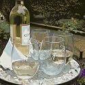 Personalized Creations 1110-A Stemless Wine Glasses - Letter A - Set of 4