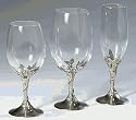 Intrada PEW8837 Wine Goblet With Pewter Grapevine Design