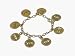 Kabbalah Bracelet with Gold Coins with names of God