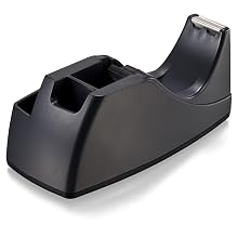 Officemate Deluxe Heavy Duty Tape Dispenser "Extra", Black (96686)