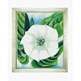 Art Reproduction Oil Painting - O'Keeffe Paintings: Jimson-Weed, 1932 with Silver Scoop with Swirl Lip - Silver Frame with Champagne Highlights - Standard 20"x24" - Hand Painted Framed Canvas Art