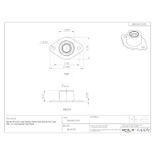 Spyraflo BFM-500-N Self-Aligning, Needle-Roller Bearing With 2-Bolt Hole, 1/2" Inner-Diameter Steel Flange