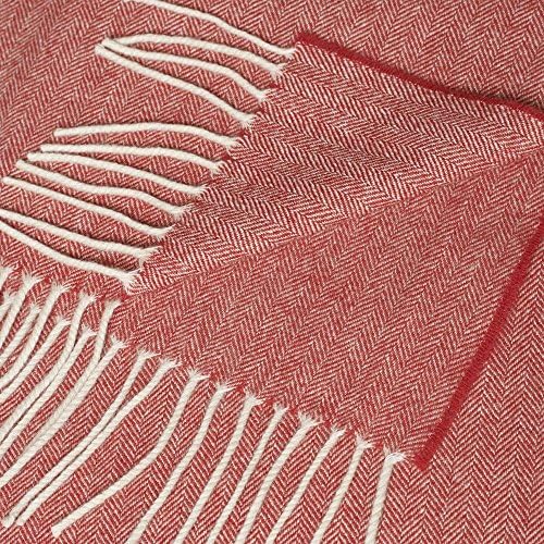 Pale cream and Red Scarf - CREAM/RED