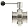 Dixon B5101E250CC-A Stainless Steel 316L Butterfly Valve with Pull Handle and EPDM Seal, 2-1/2" Tube OD