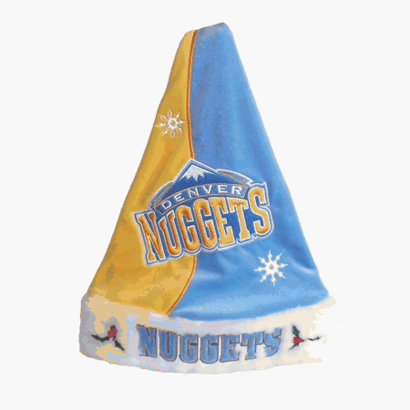NBA Denver Nuggets Miseltoe Plush Santa Hat