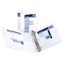 Avery Durable View Binder with 2 Inch Gap Free Slant Ring, White, One Binder (9501)