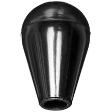DimcoGray Black Phenolic Ball Thru Hole Tapered Knob Female, .380/.385 Cored Hole x 5/16 Depth, 1-3/16" Diameter x 1-3/4" Height x 9/16 Hub Dia (Pack of 10)