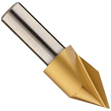 Magafor S4822 Series Cobalt Steel Single-End Countersink Set, TiN Coating, Single Flute, 60 Degrees, Round Shank