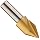Magafor S4822 Series Cobalt Steel Single-End Countersink Set, TiN Coating, Single Flute, 60 Degrees, Round Shank