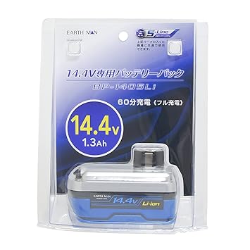 【クリックで詳細表示】EARTH MAN 高儀 14.4V専用バッテリーパック BP-1405Li： DIY・工具